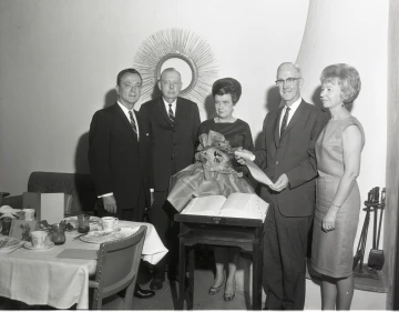 Lyons was honored at a party, May 1966.
